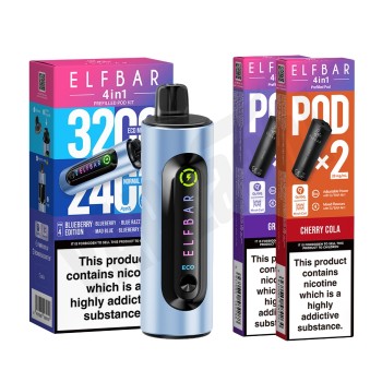 Elf Bar 4 in 1 Pod Kit + 2 Pods Bundle Pack